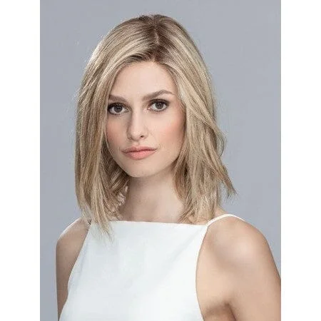 Bob wig with auburn highlights for a warm and vibrant appearanceOrbit Remy Human Hair Topper by Ellen Wille