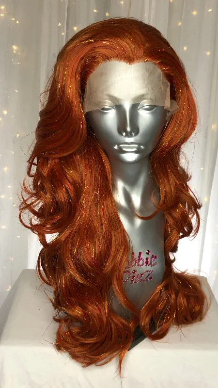 Lace wig in a chocolate - brown color for a rich and warm appearance"Radiance" - Ginger Snap