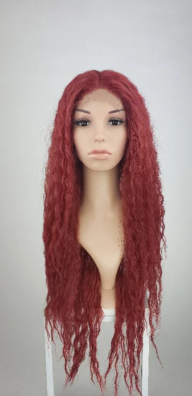 Lace wig with a natural - looking root for a more realistic lookRaven Cherry Bomb - Natural Series