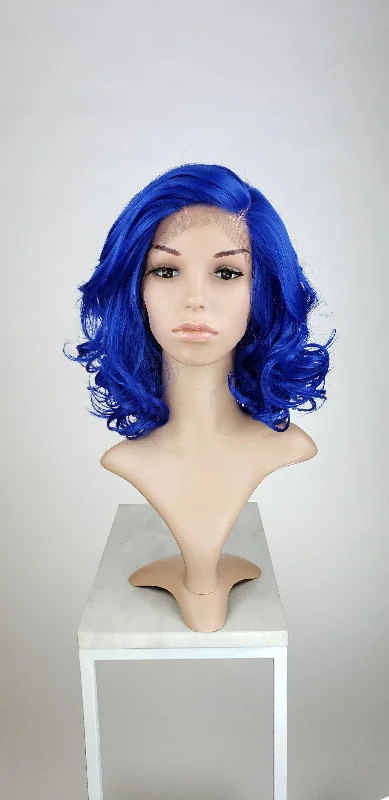 Lace wig with a platinum - blonde color for a bold and trendy lookReagan Royal Blue - Natural Series