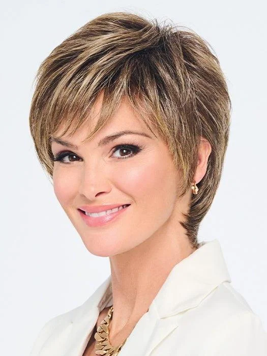 Synthetic bob wig with a natural - looking textureFierce and Focused Wig by Raquel Welch |100% Hand Tied Synthetic Lace Front