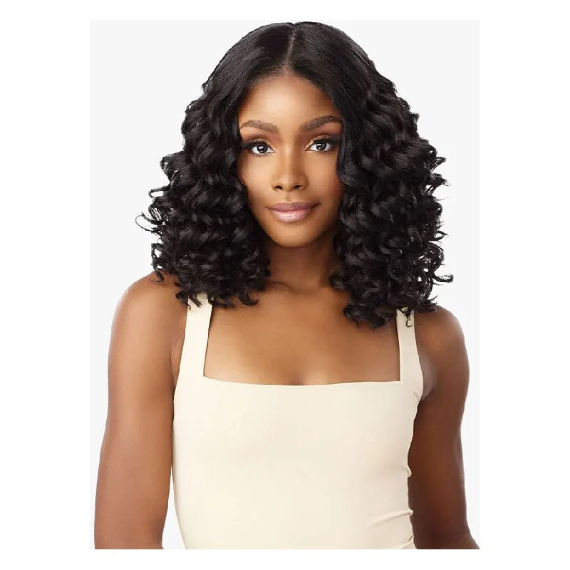 Lace wig with a platinum - blonde color for a bold and trendy lookSensationnel Curls Kinks & Co. Synthetic Glueless HD Lace Frontal Wig - Y-Part Kinky Spiral Curl 14"