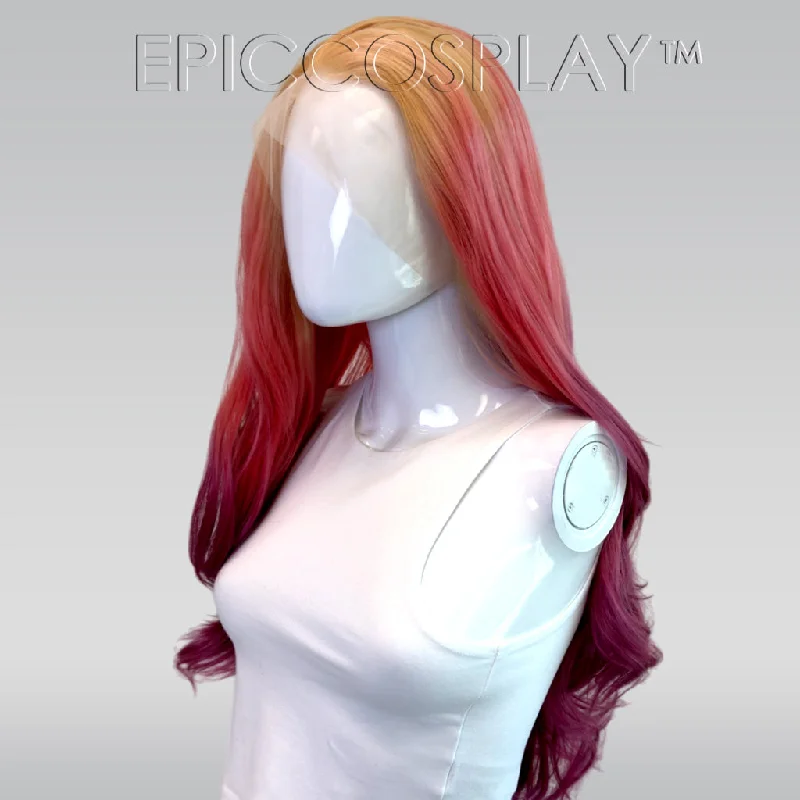 Lace wig in a chocolate - brown color for a rich and warm appearanceSignature - Flame Red Long Lace Front Wig