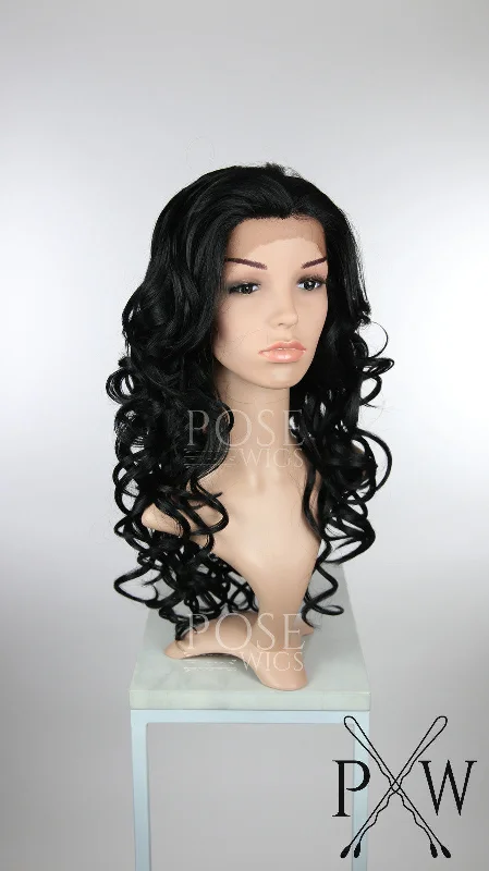 Lace wig with a curly texture for a bold and stylish choiceSAMPLE Sofia Midnight Black - Natural