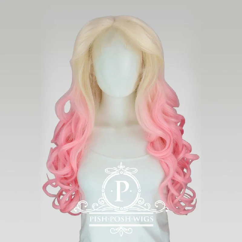 Lace wig with a side - swept bang for a sophisticated lookStefani - Pink Blush Wig