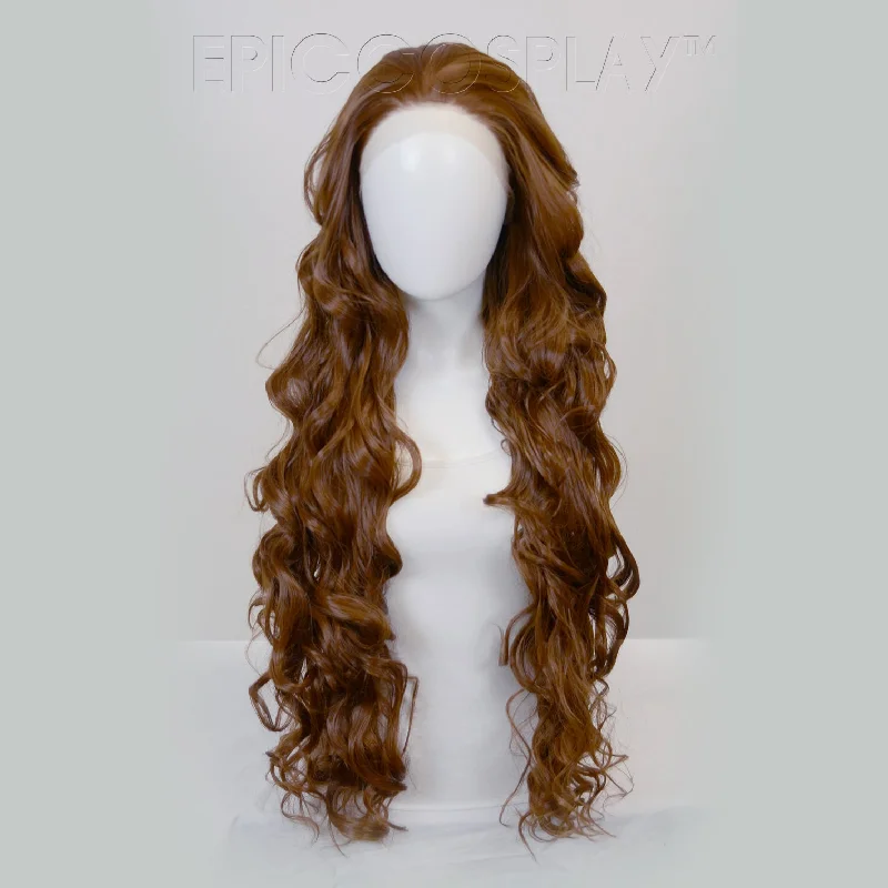 Lace wig with a side - part for a more flattering lookUrania - Light Brown Wig