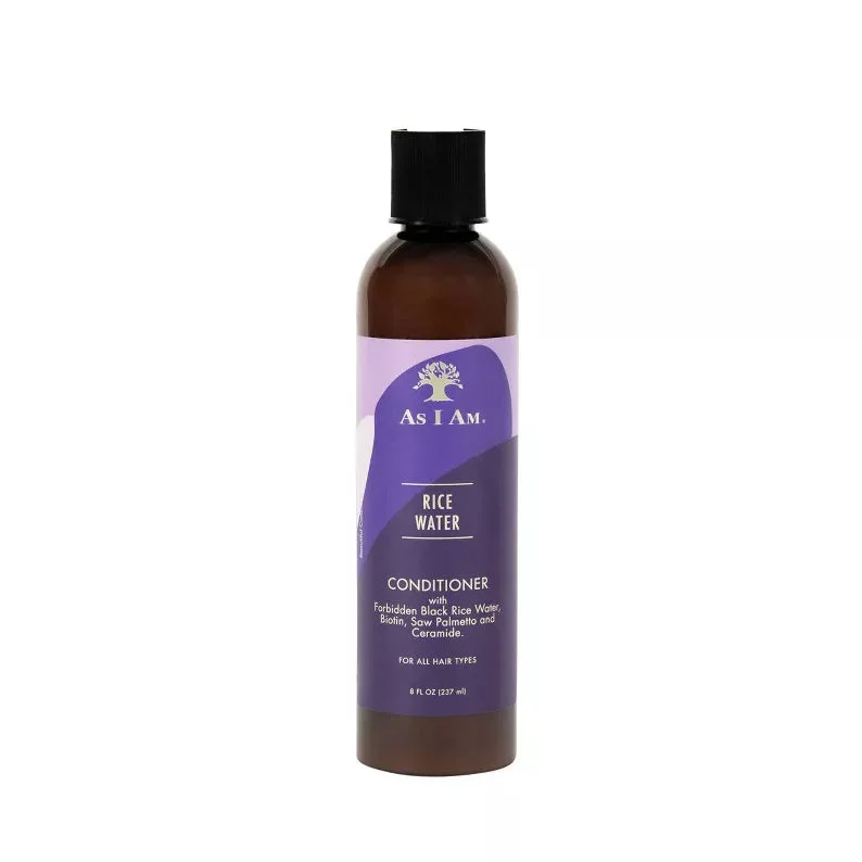 Lace wig with a straight texture for a sleek and minimalist lookAS I AM Rice Water Conditioner - 8oz