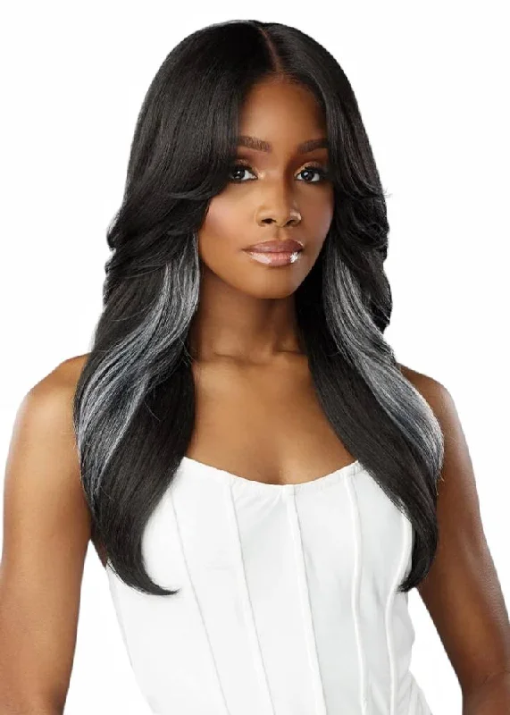 Lace wig with a platinum - blonde color for a bold and trendy lookBare Lace Haze