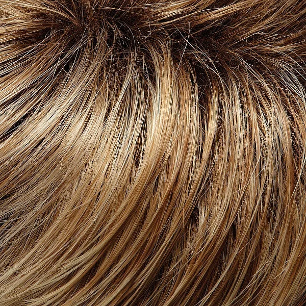 27T613S8 | Shaded Sun | Med Natural Red-Gold Blonde & Pale Natural Gold Blonde Blend and Tipped, Shaded w/ Med Brown