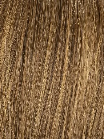 NUT-BROWN-ROOTED | Med Brown, blended with Med golden blonde mix and Chocolate Brown with Dark Roots