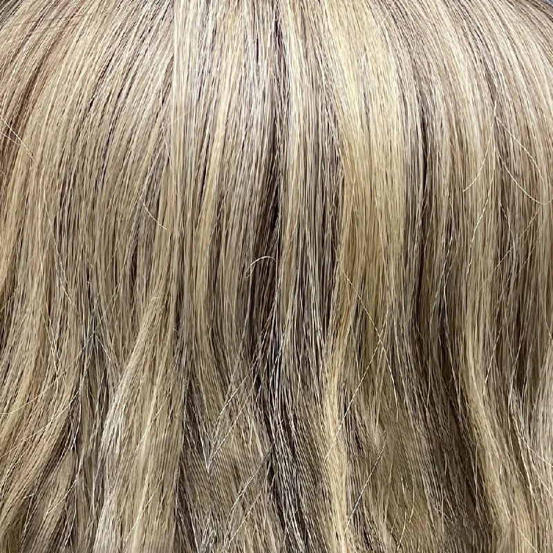 Shaken Oatmilk Blonde-R | 8/25/613+8 | Medium brown rooted, medium and light brown base with cool and neutral blonde to balance along with light blonde hightlights.