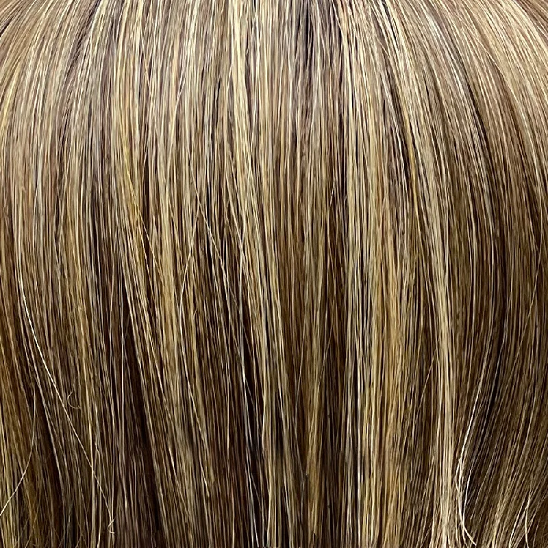 Toasted Walnut-R | 10/25+8 | Medium brown rooted, ash brown, medium gold blonde, and light brown blended to perfection.