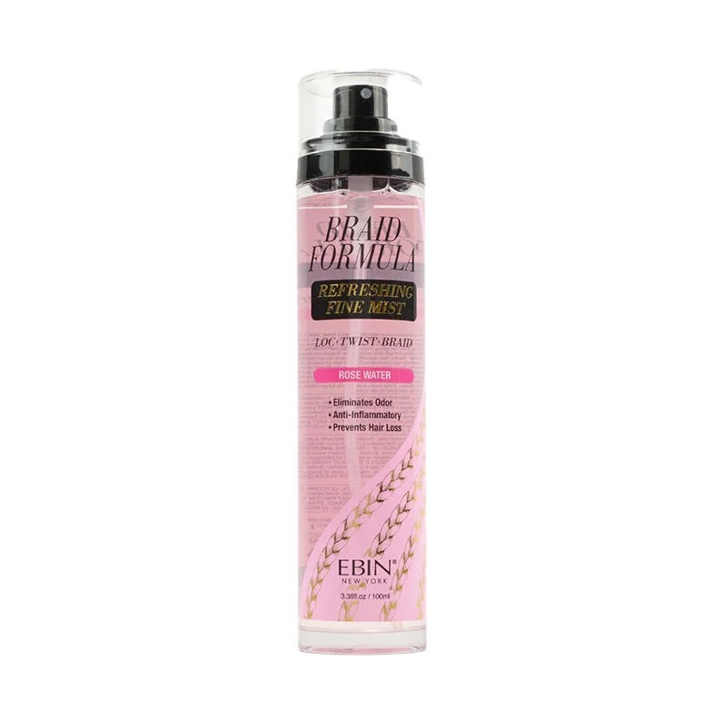 Lace wig with a silk - base cap for a comfortable and smooth feelEBIN Braid Formula Refreshing Fine Mist [Rose Water] 3.38oz