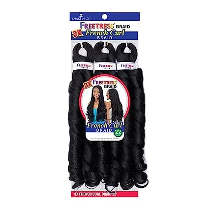 Child - friendly braided wigs with a soft and gentle feelFreetress 3X French Curl Braid 22"