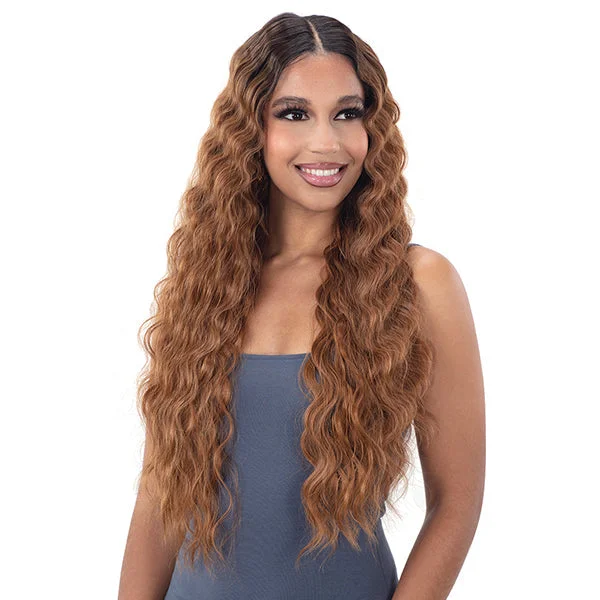 Lace wig with a wispy fringe for a soft and feminine lookFREETRESS EQUAL 5" PART LACE FRONT WIG DEEP WAVER 003 [SW3212X]