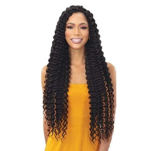 Braided wigs with a 180 - density for a full and thick appearanceFreetress Synthetic Braid - DEEP TWIST EXTRA LONG