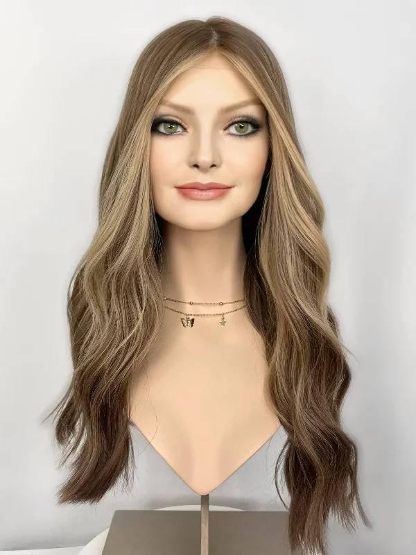 Layered bob wig to add volume and dimensionHair Envy of New York Silk Top Lace Front Medical Wig, "Piper" (R1629)