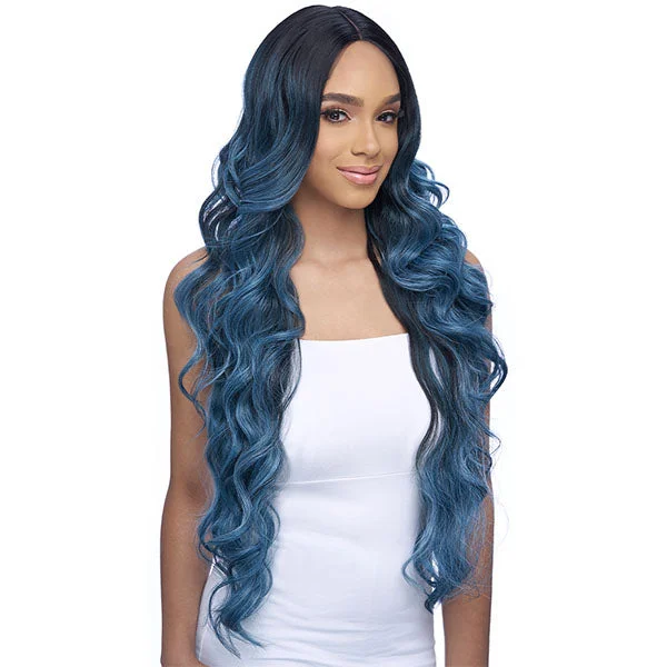 Lace wig with a straight texture for a sleek and minimalist lookHARLEM125 SYNTHETIC 5" DEEP SHIFT PART ULTRA HD LACE WIG LH002  [LH002]