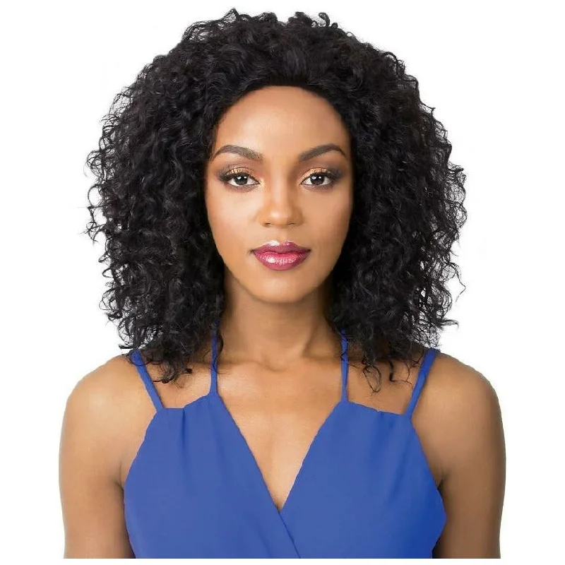 Lace wig with a silk - base cap for a comfortable and smooth feelIt's A Wig! Human Hair Salon Remi Swiss Lace Front Wig – Wet N Wavy Jerry