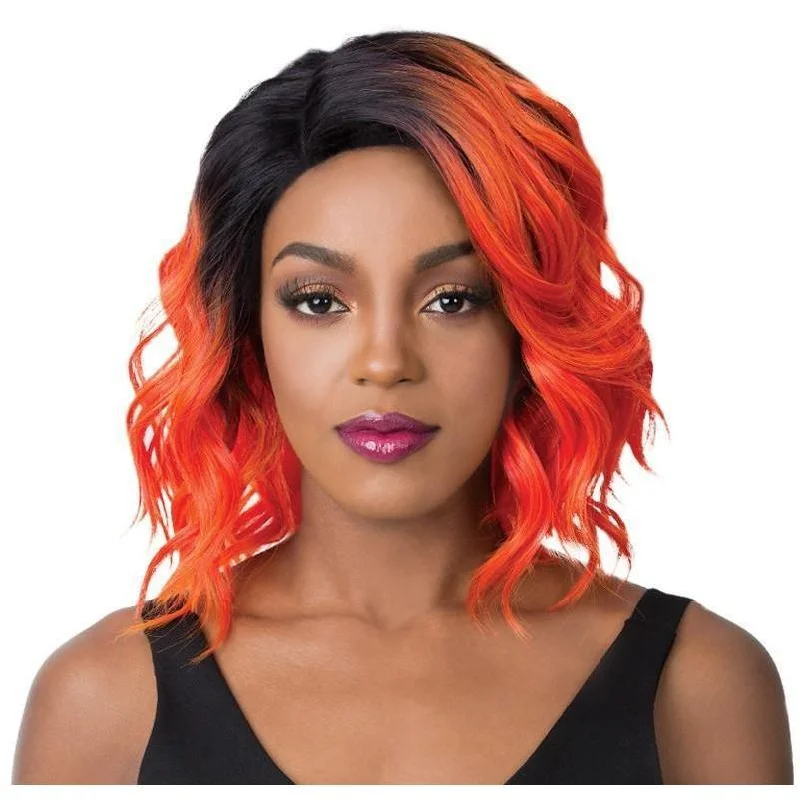 Lace wig with a 13x4 lace frontal for a wide - parting areaIt's A Wig! Synthetic Swiss Lace Front Wig – Glanage