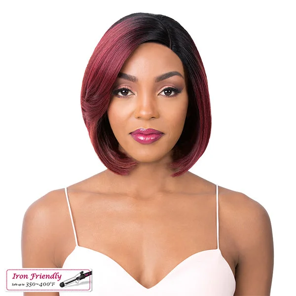 Human - hair lace wig for a luxurious and natural feelITS A WIG SYNTHETIC HAIR WIG SWISS LACE FRONT ZODY [SLACEZODY]