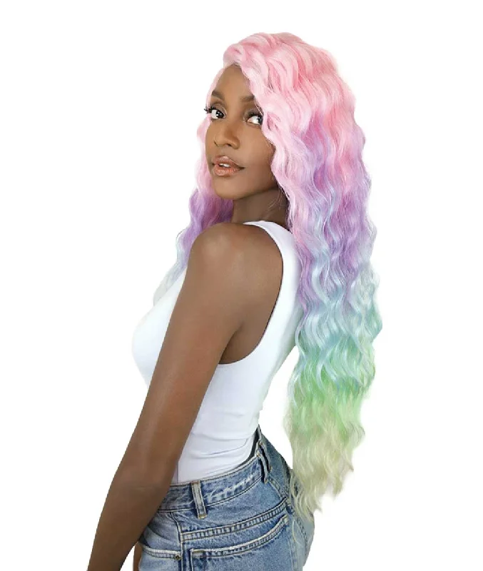 Lace wig with a silk - base cap for a comfortable and smooth feelIt'S A Wig Unicorn Color Lace Wig - Sun Dance