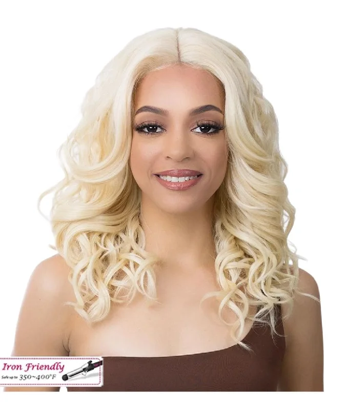 Lace wig with a wispy fringe for a soft and feminine lookItsawig Premium Synthetic Hd Lace Wig- Zarina