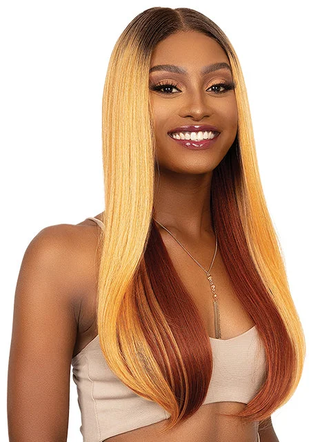 Lace wig with a silk - base cap for a comfortable and smooth feelJanet Collection 100% Human Hair Prime Unimix HD 360 with 13X6 Frontal Part Glueless APIA Lace Wig *BFCM