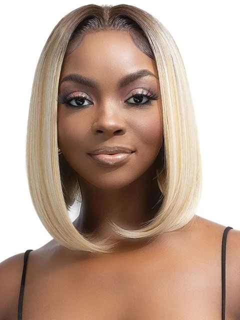 Lace wig with a pre - plucked hairline for a more natural lookJanet Collection 100% Human Hair Prime Unimix HD 360 with 13X6 Frontal Part Glueless BRYN Lace Wig *BFCM