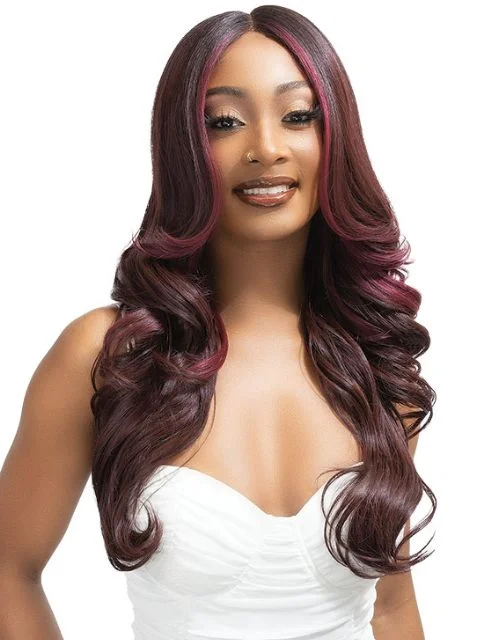 Lace wig with a silk - base cap for a comfortable and smooth feelJanet Collection 100% Human Hair Prime Unimix HD 360 with 13X6 Frontal Part Glueless LYRA Lace Wig *BFCM