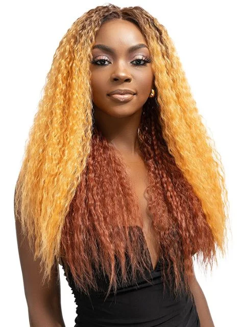 Lace wig with a side - part for a more flattering lookJanet Collection 100% Human Hair Prime Unimix HD 360 with 13X6 Frontal Part Glueless MIRI Lace Wig *BFCM