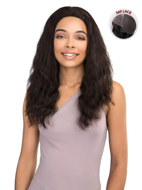 Lace wig with a straight texture for a sleek and minimalist lookJanet Collection Natural Virgin Remy Human Hair 360 Lace Wig - FRENCH WAVE 18"  *BFCM