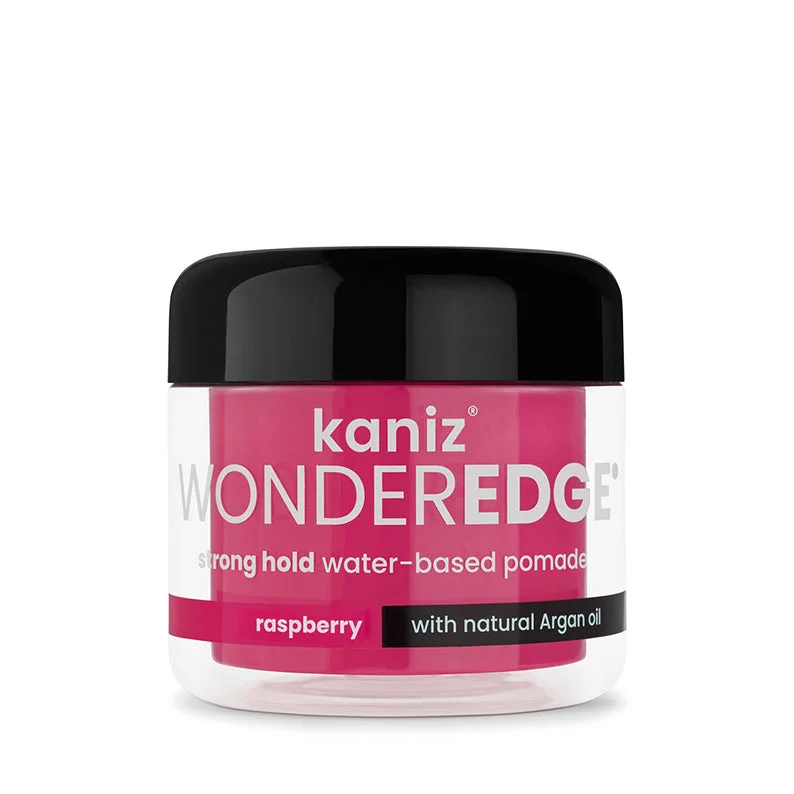 Lace wig with a pre - plucked hairline for a more natural lookKANIZ Wonder Edge water based Pomade [Raspberry] 4oz