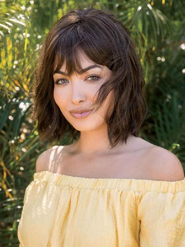 Bob wig with side - swept bangs for a sophisticated lookLiana wig - The Orchid Collection