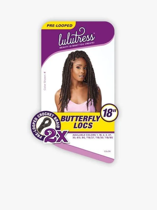 Braided wigs with a water - wave texture for a unique lookLULUTRESS SB 2X BUTTERFLY LOCS 18" #1B