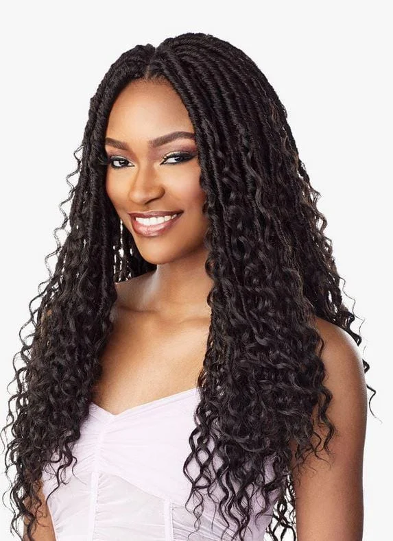 Braided wigs with a middle - part for a classic and elegant styleLulutress SB 3x Bohemian Locs 20" #2