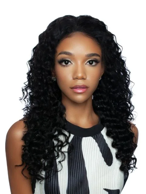 Lace wig with a 200 - density for a full and thick appearanceMane Concept 100% Unprocessed Human Hair Trill 13x4 HD Lace Wig - DEEP WAVE  24" 28"  (TRFL230224 & TRFL 230228)