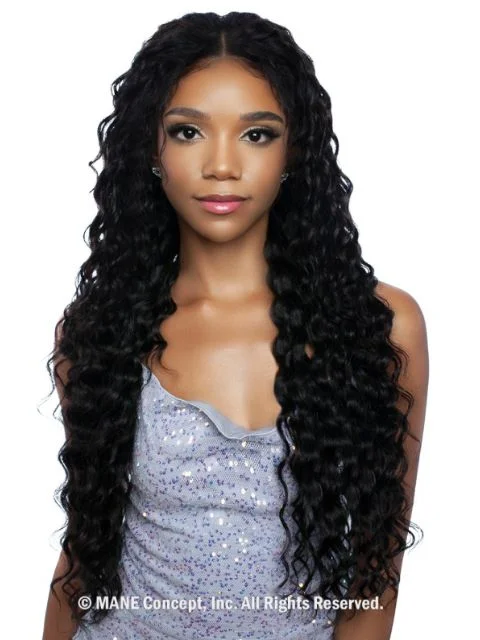 Lace wig with a pre - bleached knot for a natural - looking scalpMane Concept 100% Unprocessed Human Hair Trill 13x4 HD Lace Wig - LOOSE DEEP 30" 32"  (TRFL230130 & TRFL 230132)