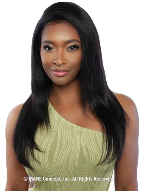 Lace wig with a pre - bleached knot for a natural - looking scalpMane Concept 100% Unprocessed Human Hair Trill 13x4 HD Lace Wig - STRAIGHT 24"-32"  (TRFL230424 to TRFL230432)