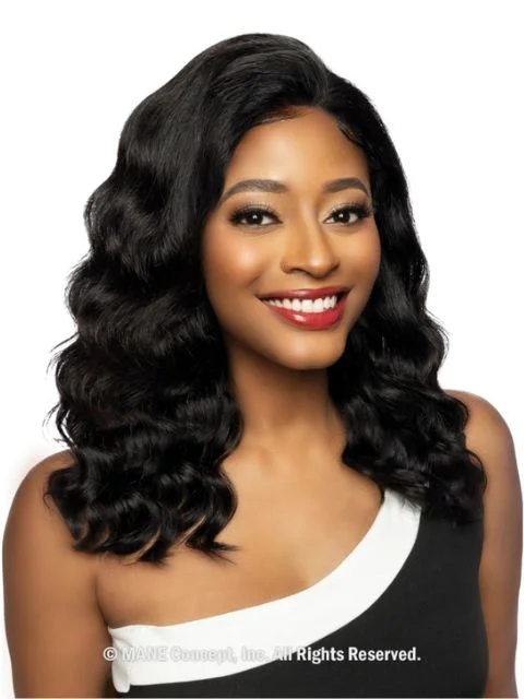 Full - lace wig with a natural - looking hairline for a seamless appearanceMane Concept Trill 13A Human Hair HD 13x4 Lace Front Wig - TRE2104 DEEP BODY 18