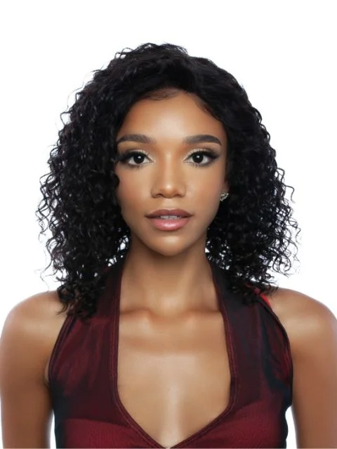 Lace wig with a 13x4 lace frontal for a wide - parting areaMane Concept Trill 13x5 100% Human Hair Lace Front Wig - STEAM DEEP WAVE 14" (TRMF1303)