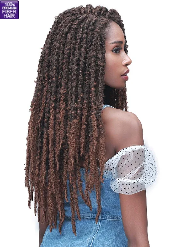 Lace wig in a chocolate - brown color for a rich and warm appearanceCalifornia Butterfly Locs 26 Wig