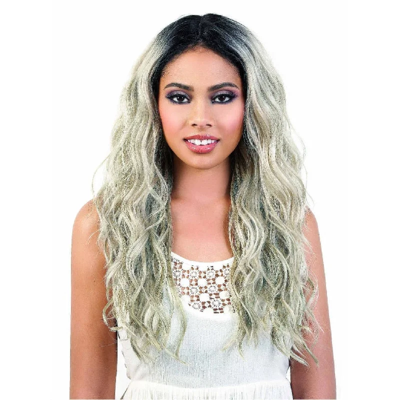 Lace wig with a honey - blonde color for a warm and sunny appearanceMotown Tress Synthetic Deep Part Spin Part Lace Front Wig – LDP-Spin64 (OT27 only)