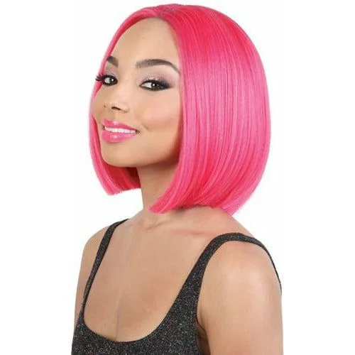 Lace wig with a curly texture for a bold and stylish choiceMotown Tress Deep Part Synthetic Swiss Lace Front Wig - LDP-Neon2 (NEONORANGE only)