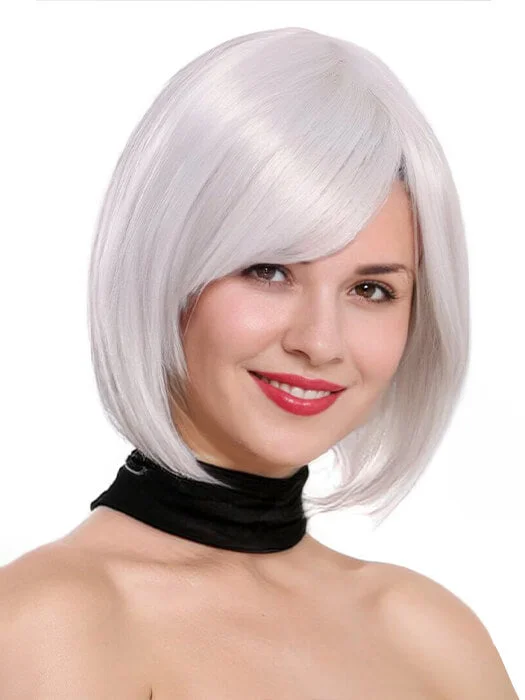 Adjustable - cap bob wig for a comfortable fitNiki Chin Length Bob Synthetic Wigs By imwigs®