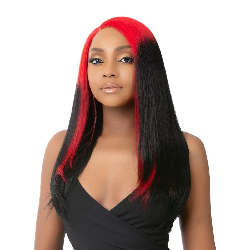 Synthetic lace wig with a heat - resistant formulaNutique BFF Collection Synthetic HD Lace Front Wig - Garnet