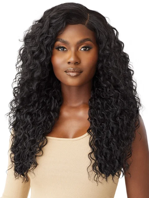 Lace wig with a side - part for a more flattering lookOutre 100% Human Hair Blend 5"x5" Glueless Lace Closure Wig - HHB-MALAYSIAN DEEP 26