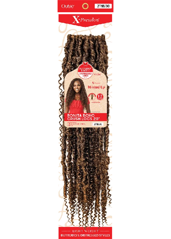 Long - length braided wigs for a glamorous and voluminous styleOUTRE BONITA BOHO CRUSH LOCS 20”