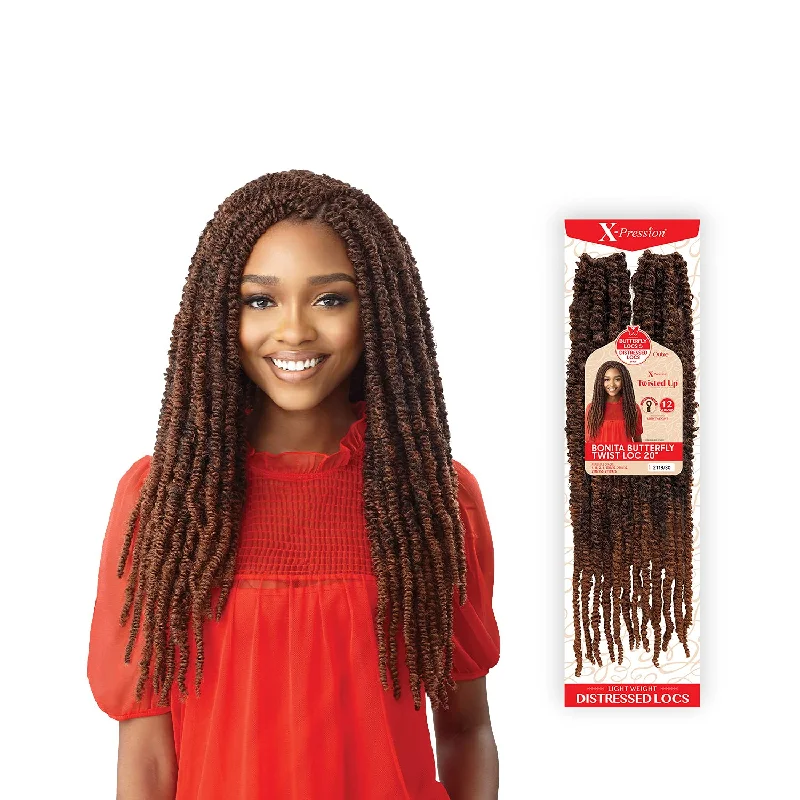 Human hair braided wigs for a luxurious feelOutre Crochet Braids X-Pression Twisted Up Bonita Butterfly Twist Locs 20"