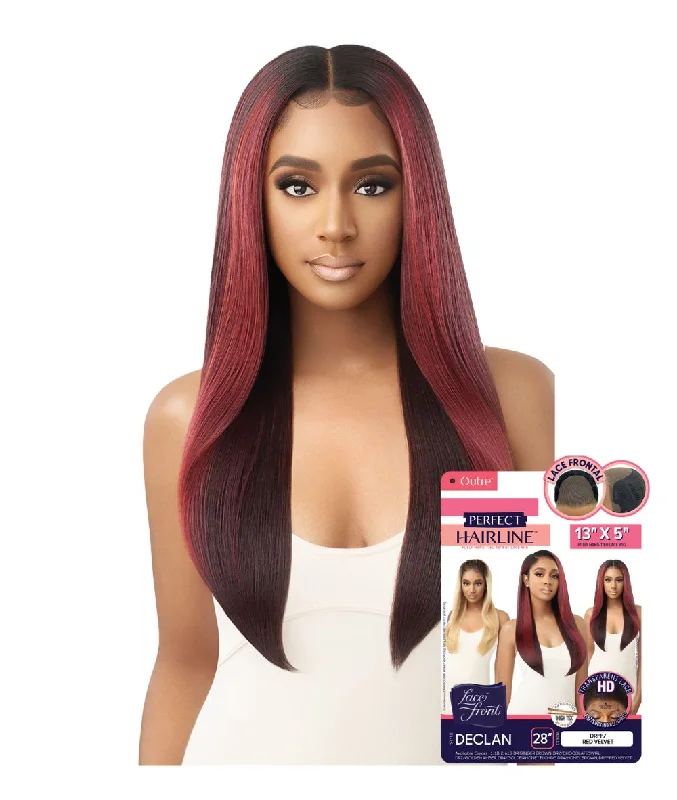 Lace wig with a silk - base cap for a comfortable and smooth feelOutre Lace Front Perfect Hairline Fully Hand-Tied 13x6 Lace Wig-Declan